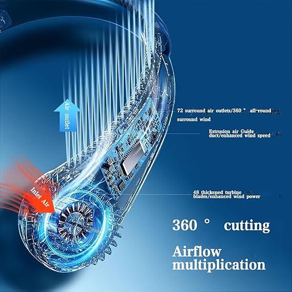 Rechargeable Bladeless Neck Fan – Stay Cool Anywhere - Image 3